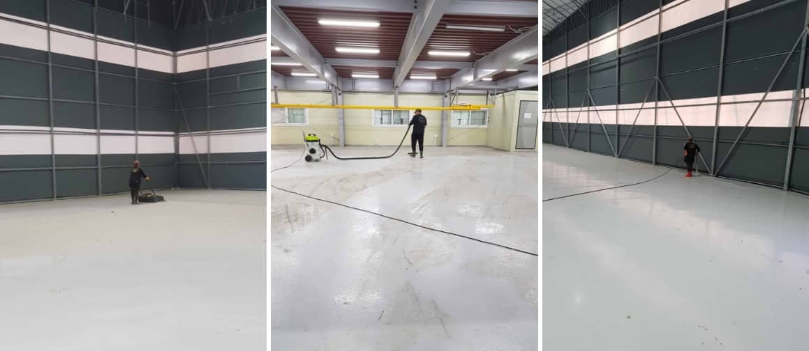 김포 공장1000평 바닥물청소 작업사진