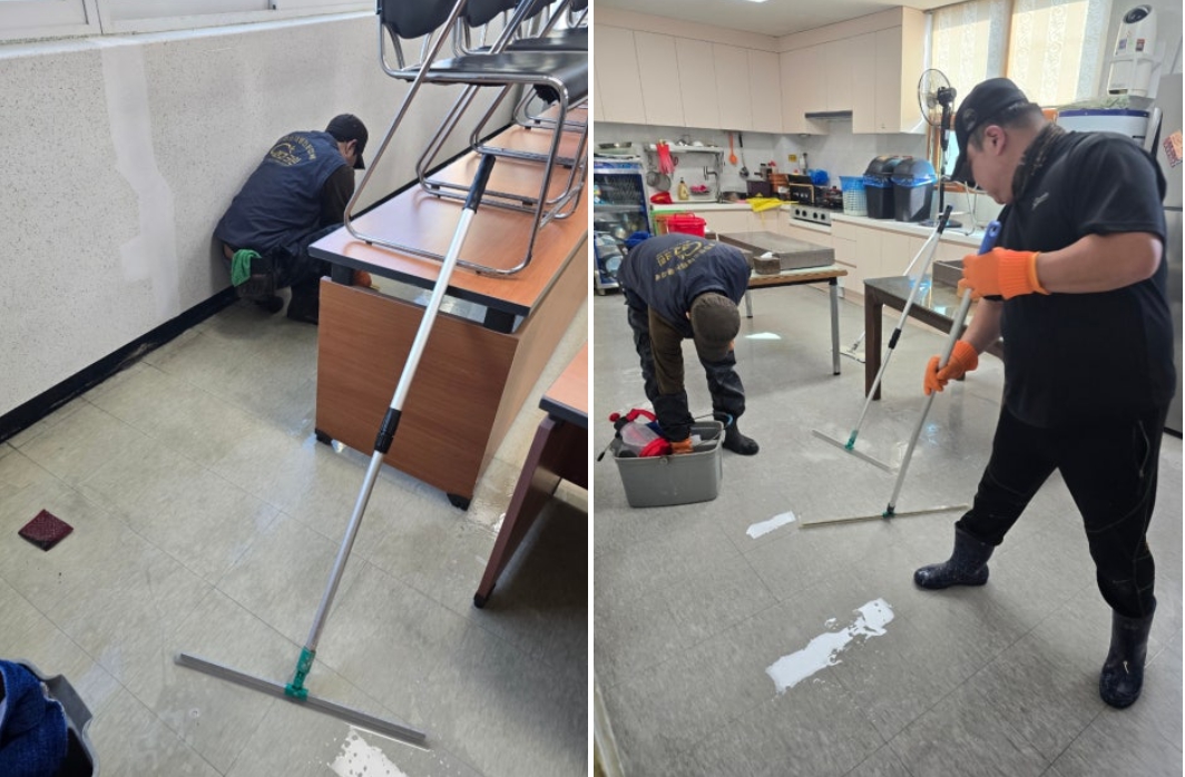 바닥왁스코팅 작업